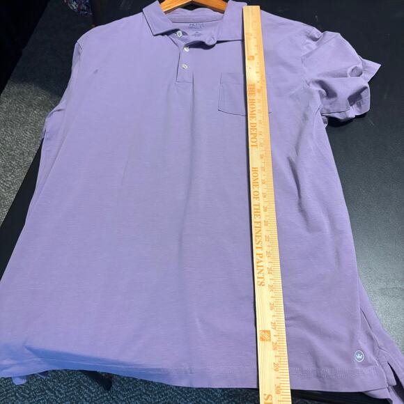 Peter Millar Pocket Polo Shirt Mens XL Purple Cotton Golf Seaside Wash - Picture 5 of 8